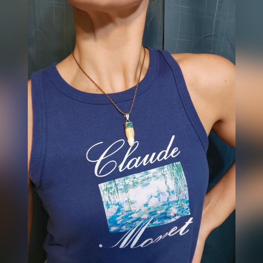 Crocodile Tooth Turquoise Necklace